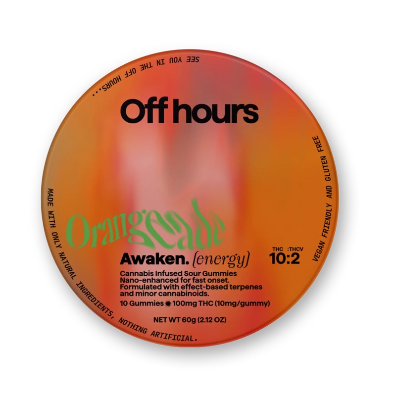 Photograph of product: Off Hours | Awaken | Energy | Gummy Edibles | 100mg