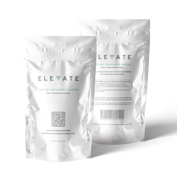 Photograph of product: Elevate Mushroom Blend Instant Coffee 12 OZ