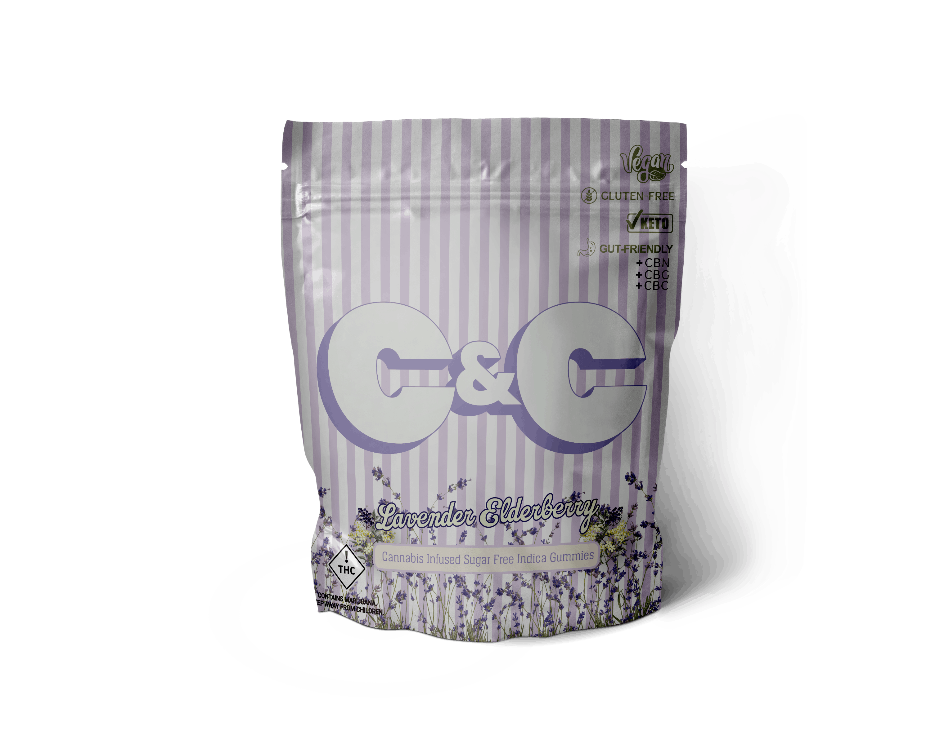 Photograph of product: Lavender Elderberry Gummies w/CBN & CBG & CBC - 