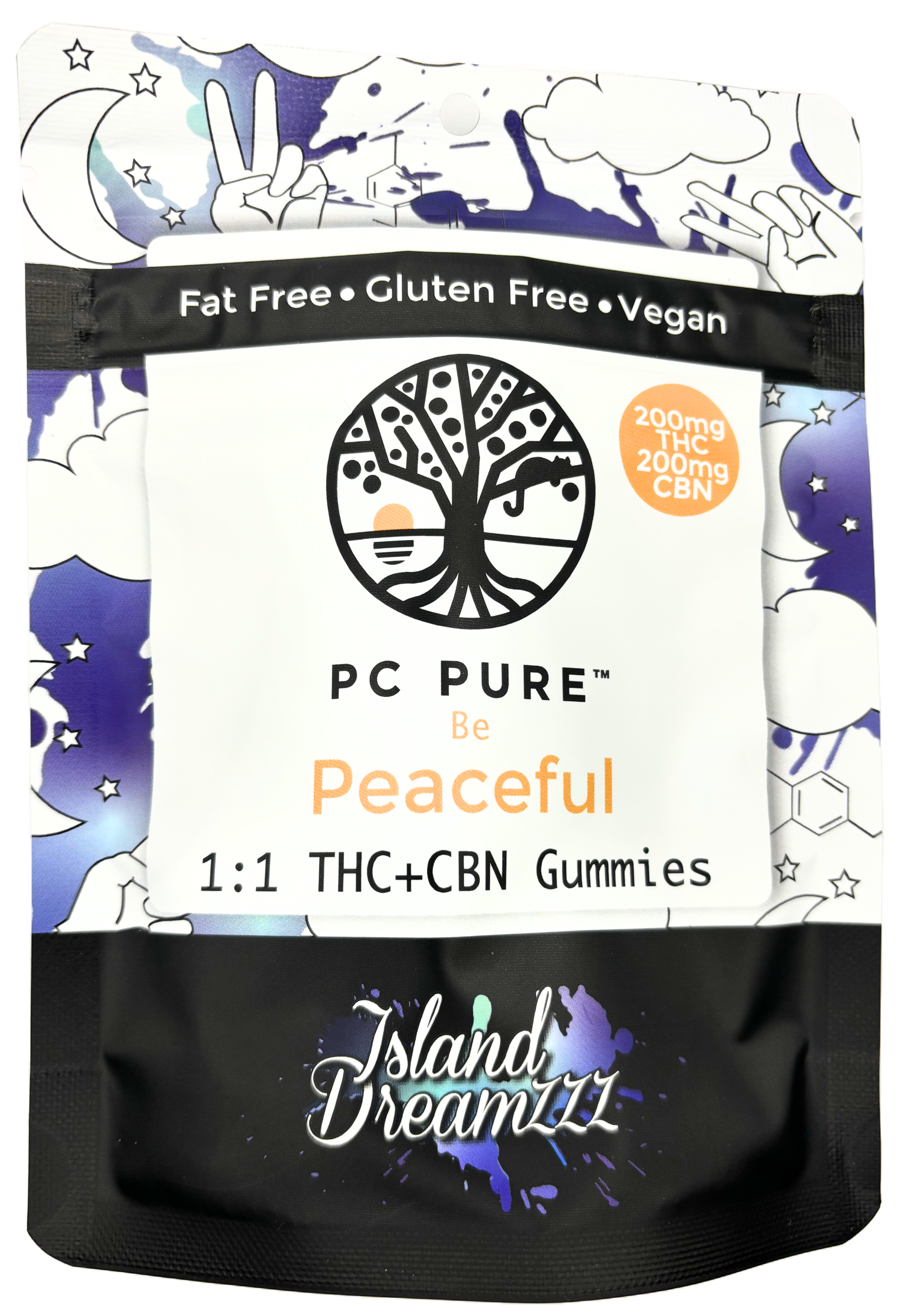 Photograph of product: PC Pure | Island Dreamzzz | Gummy Edible | 200mg TH-oui/200mg CBN