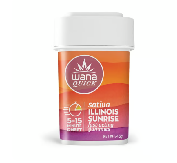 Photograph of product: Vegan Gummies | Wana Quick | Illinois Sunrise [Fast-Acting]