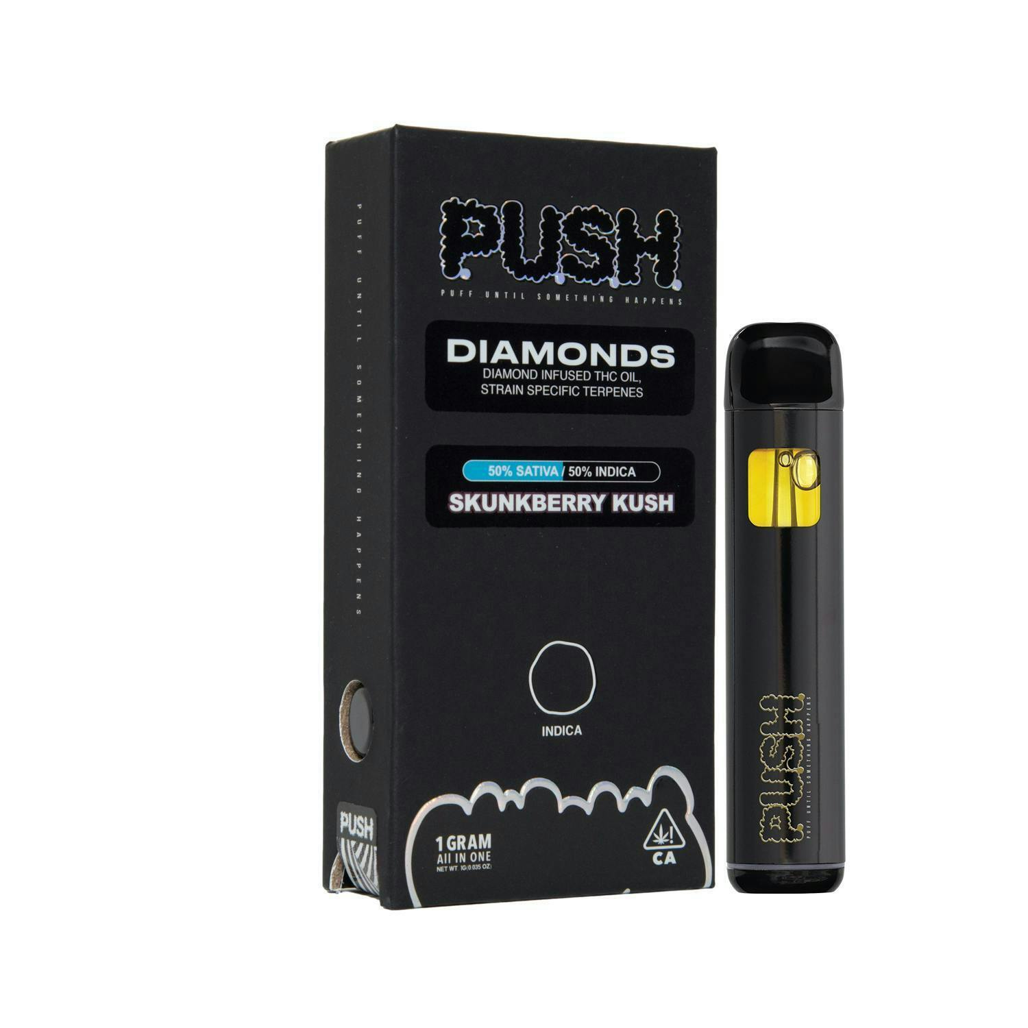 Photograph of product: PUSH: SKUNKBERRY 1G MELTED DIAMONDS ALL-IN-ONE
