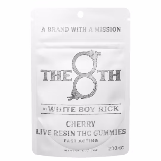 Photograph of product: REC White Boy Rick Live Resin Gummies 200mg - Cherry