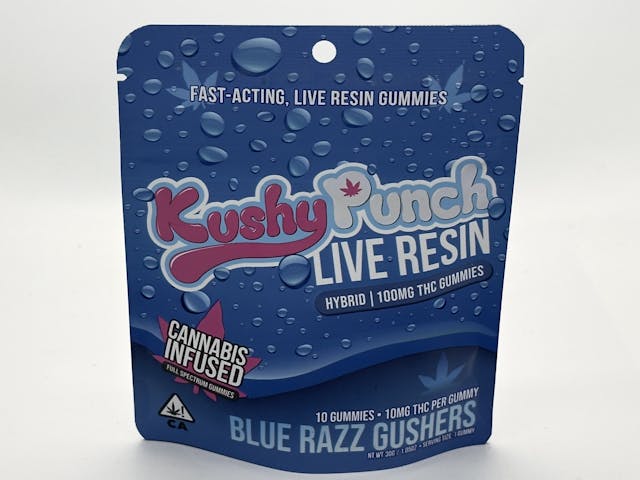 Photograph of product: Blue Razz Gushers Gummies - 