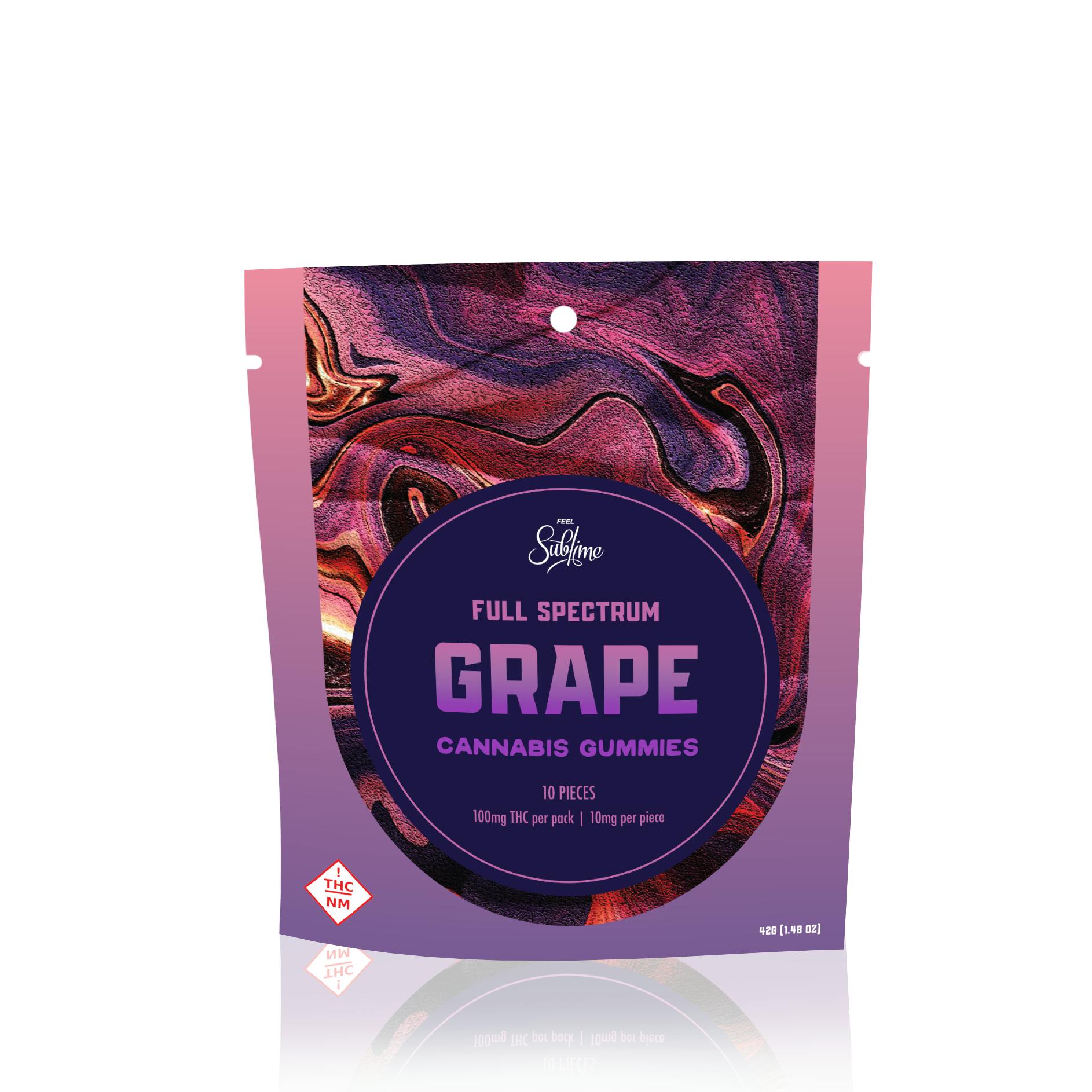 Photograph of product: Sublime - Grape - Full Spectrum Gummies - 100mg