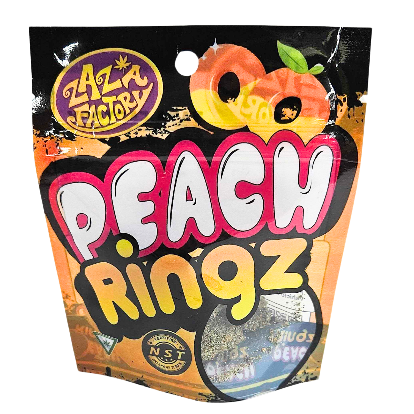 Photograph of Product: ZAZA | Prepackaged | Peach Ringz - 3.5g