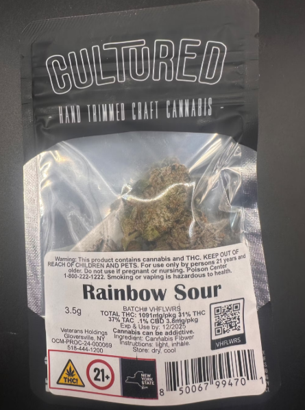 Photograph of Product: Cultured Rainbow Sour Flower - 3.5g