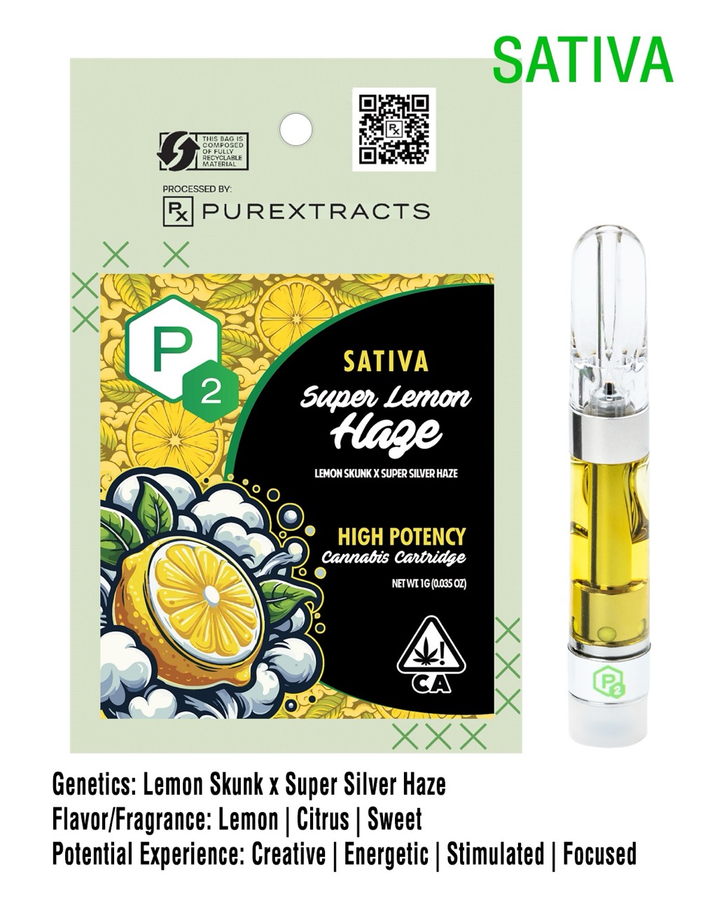 Photograph of product: 1G - CART - SUPER LEMON HAZE