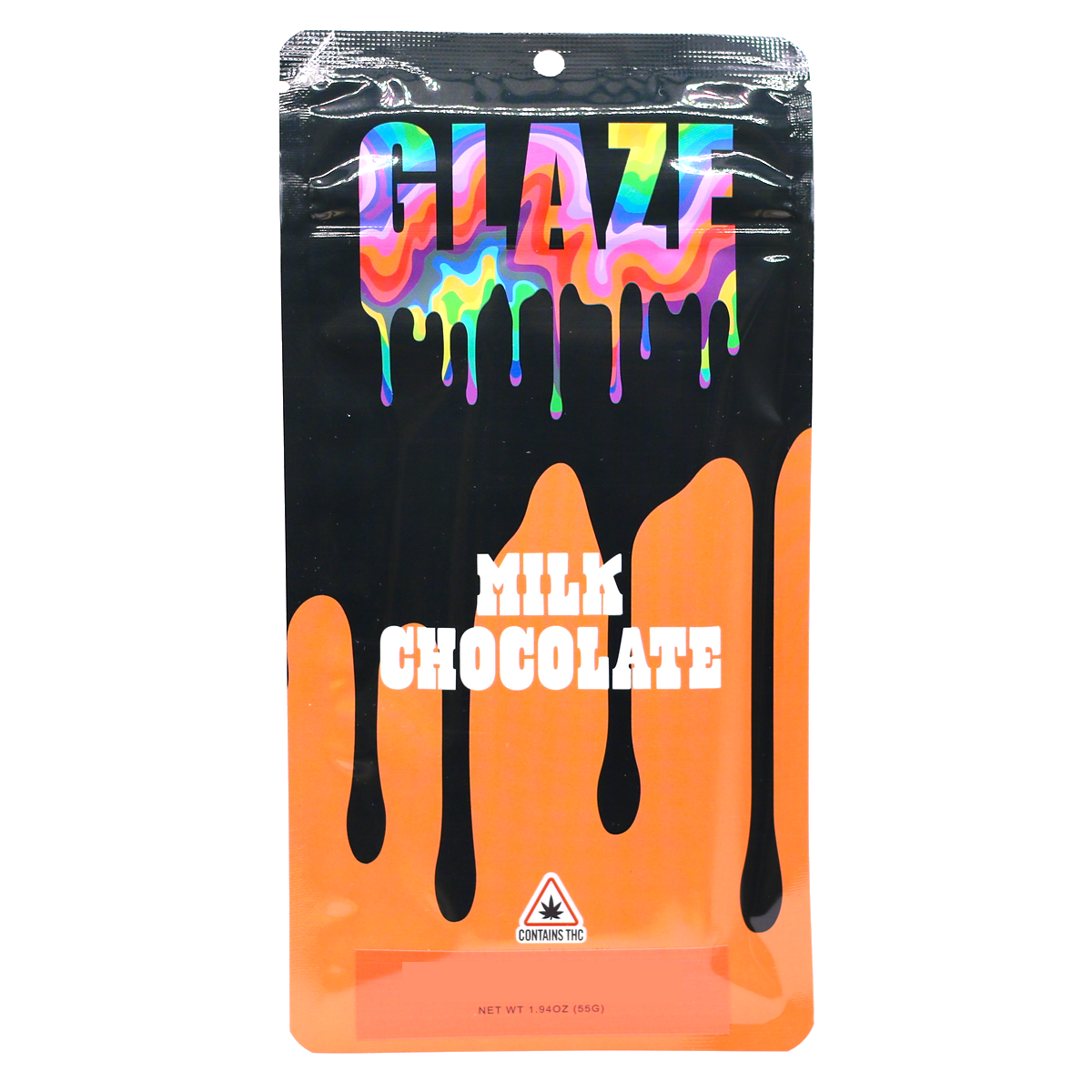 Photograph of product: Glaze - Milk - Chocolate Bar - 200mg