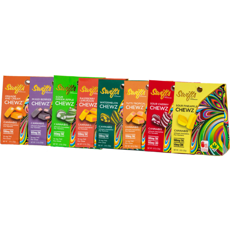 Photograph of product: 10pk Chewz Mixed Berry 100mg gls
