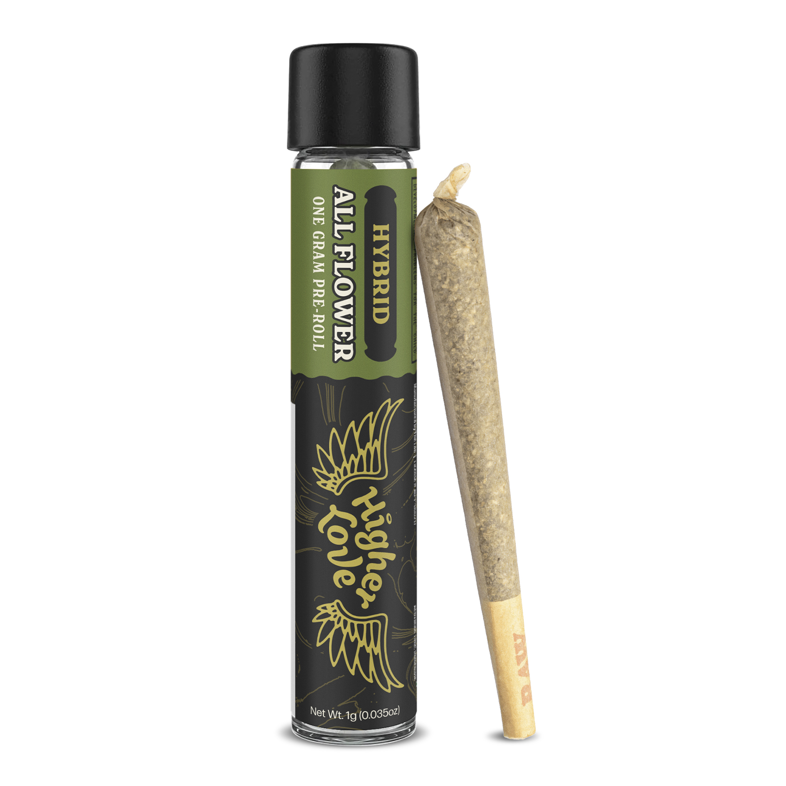 Photograph of product: Higher Love Rainbow Belts HYBRID All-Flower Pre-Roll | 1g