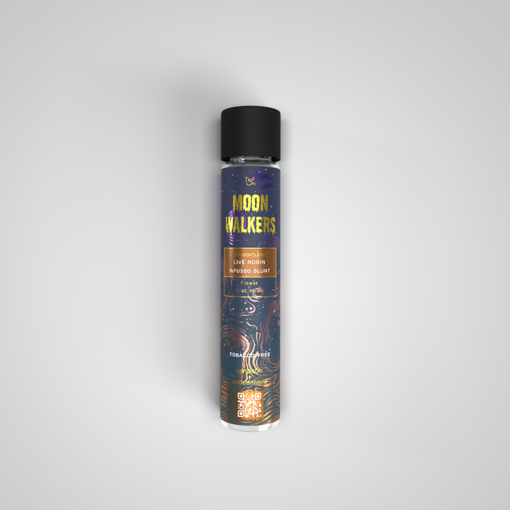Photograph of product: Mandarin Cookies | 1g | Solventless Live Rosin Infused Pre-Roll | Moon Walkers