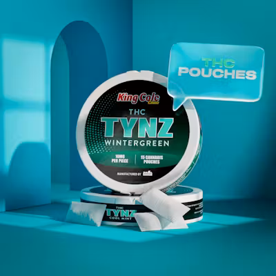 Photograph of product: King Cole | Tynz Wintergreen Pouches | 150mg Edible