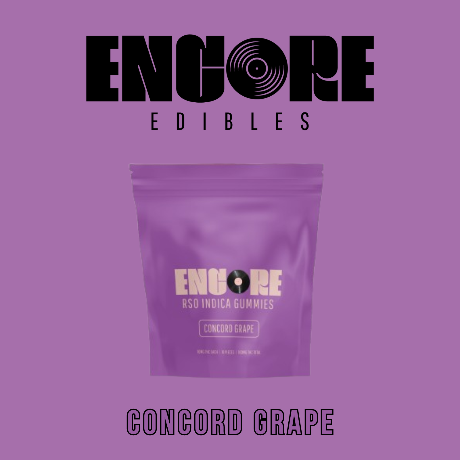 Photograph of product: Encore RSO Medicated | Concord Grape | 10pk (Hybrid)