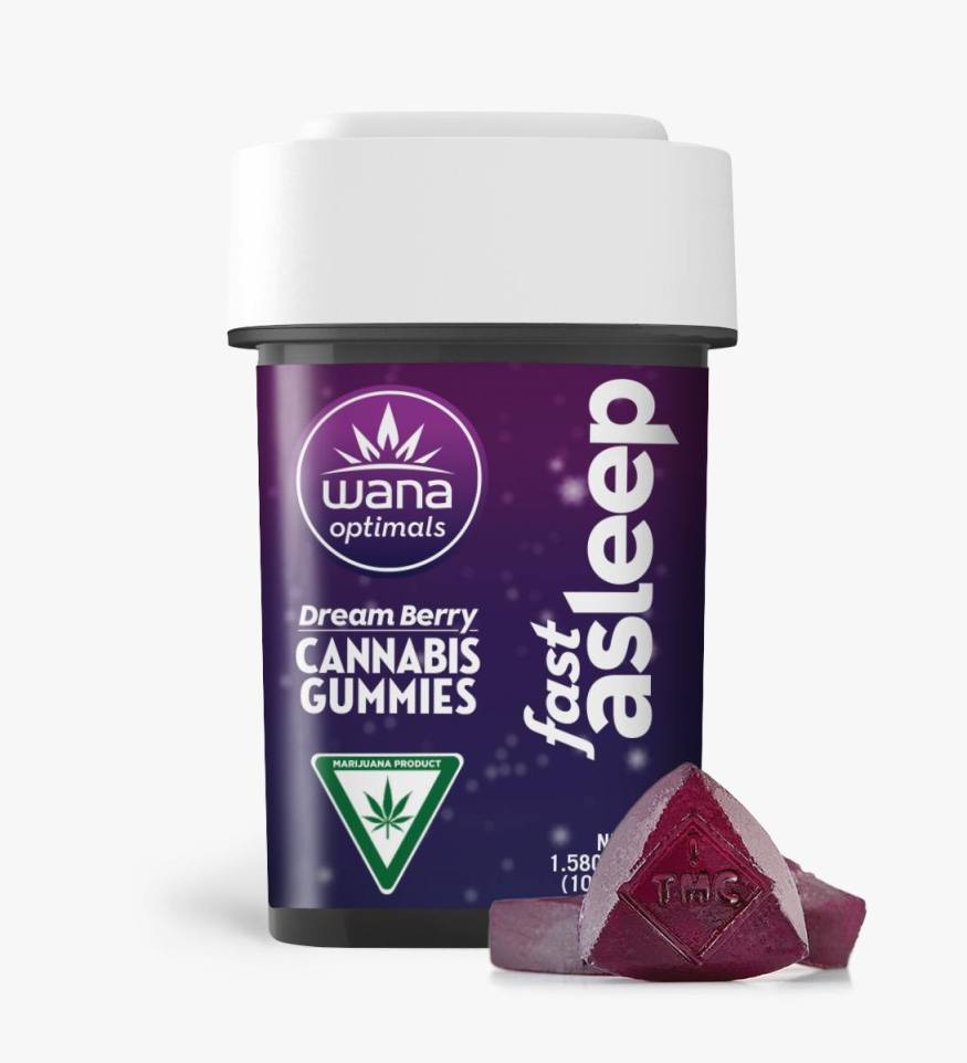 Photograph of product: FAST ASLEEP | DREAM BERRY | GUMMIES | 100MG:20MG:20MG:20MG | REC
