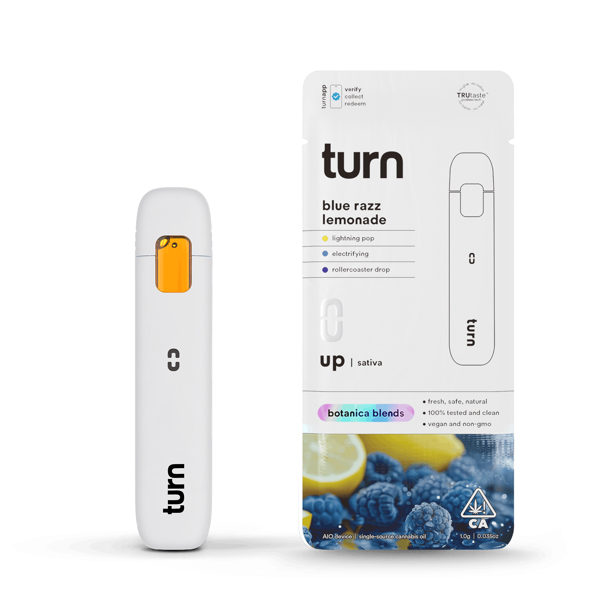 Photograph of product: Turn | Blue Razz Lemonade All-In-One | 1g