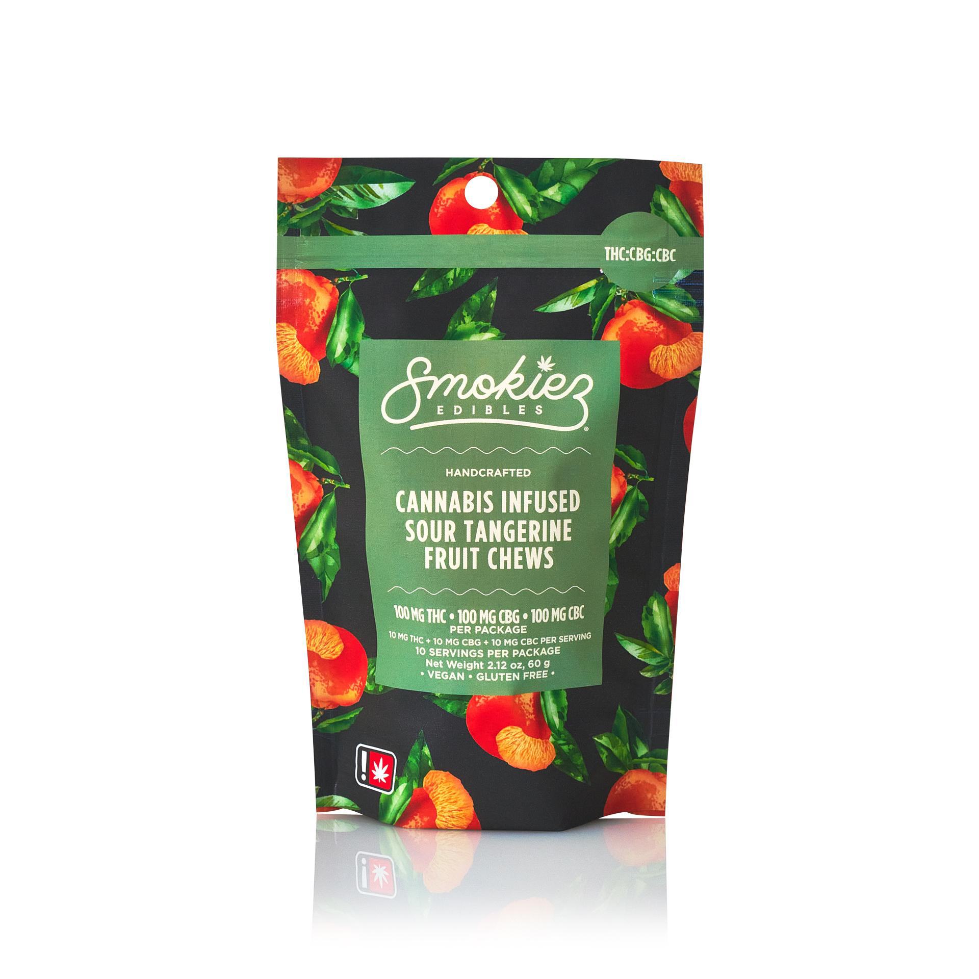 Photograph of product: CBC/CBG/CBD Tangerine  20pc Gummies (Smokiez)