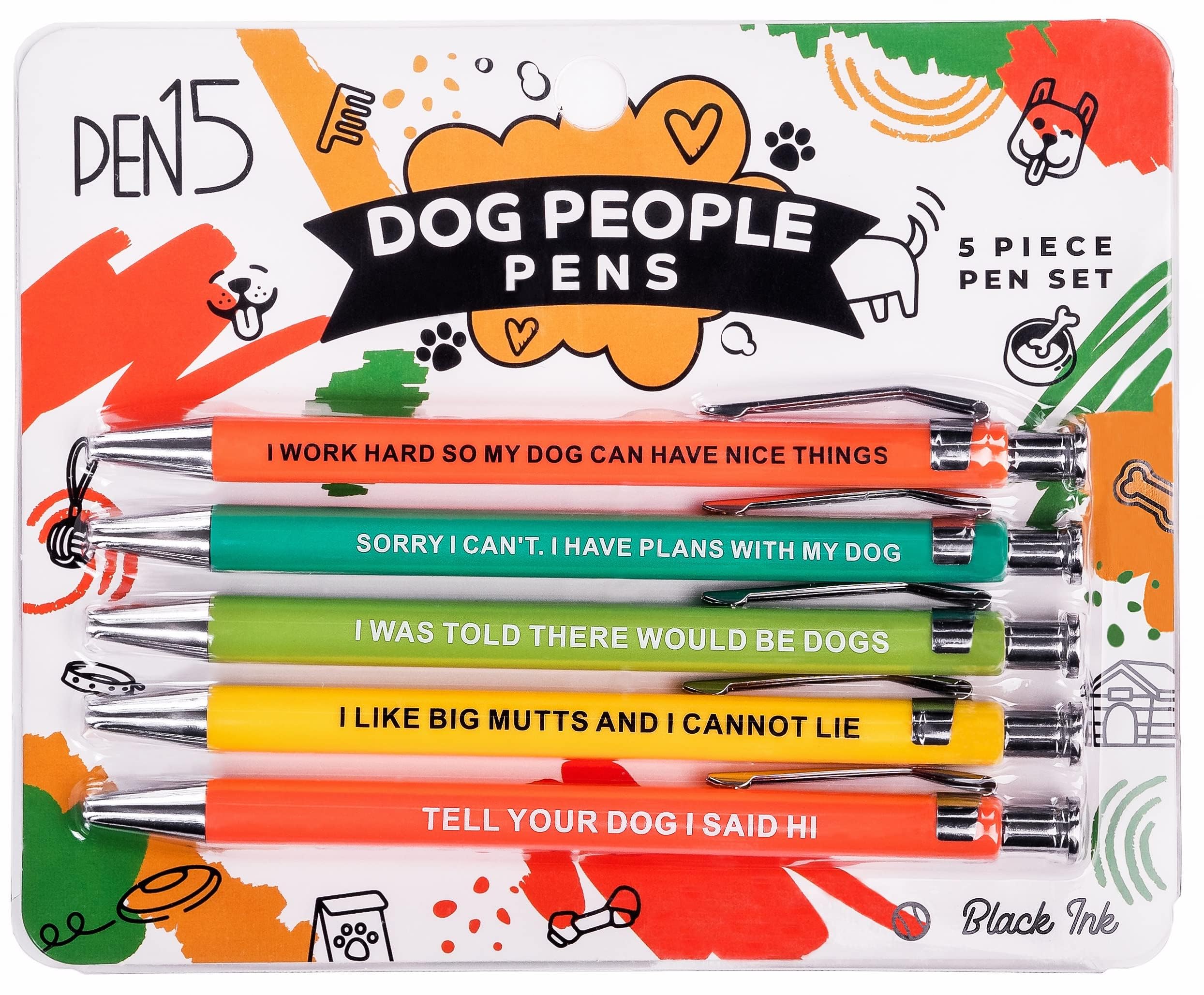Photograph of product: Milk Toast I Dog People Pens I 5pk
