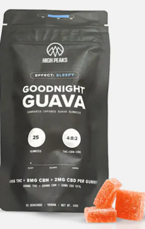Photograph of product: Goodnight Guava - 100mg - 25pck- High Peaks