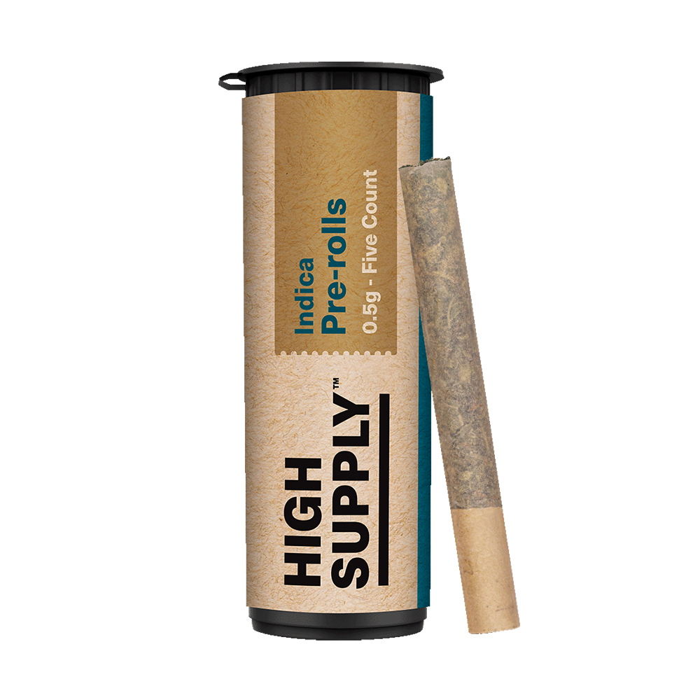 Photograph of product: High Supply | Pre-Roll Pack | L.A. Kush Cake | 5pk