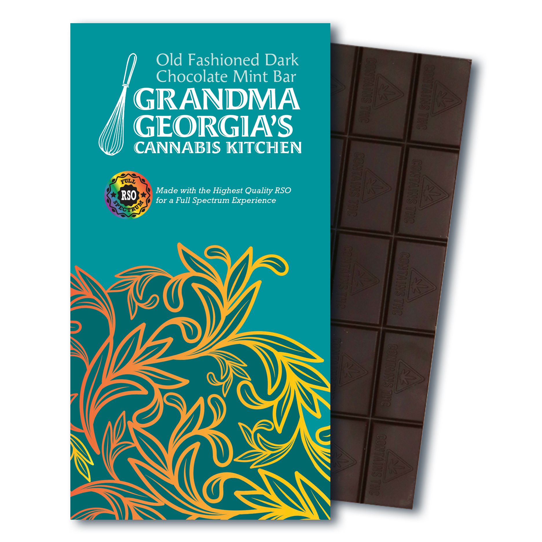 Photograph of product: RSO Dark Mint Bar 100mg 20pk