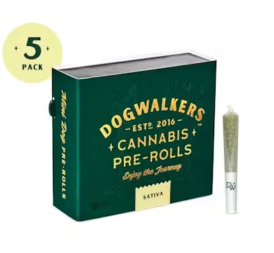 Photograph of product: AGL Dogwalkers Durban Z Pre Roll Minis 18.01% (S) 1.75g 5 Pack - 00803