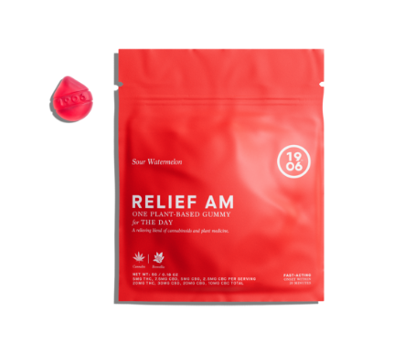 Photograph of product: 1906 - RELIEF AM for Pain (1 gummy per pouch)