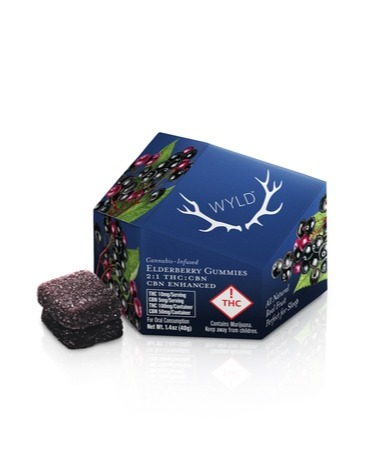 Photograph of product: WYLD 2:1 CBN Elderberry 10mg TH-oui : 5mg CBN