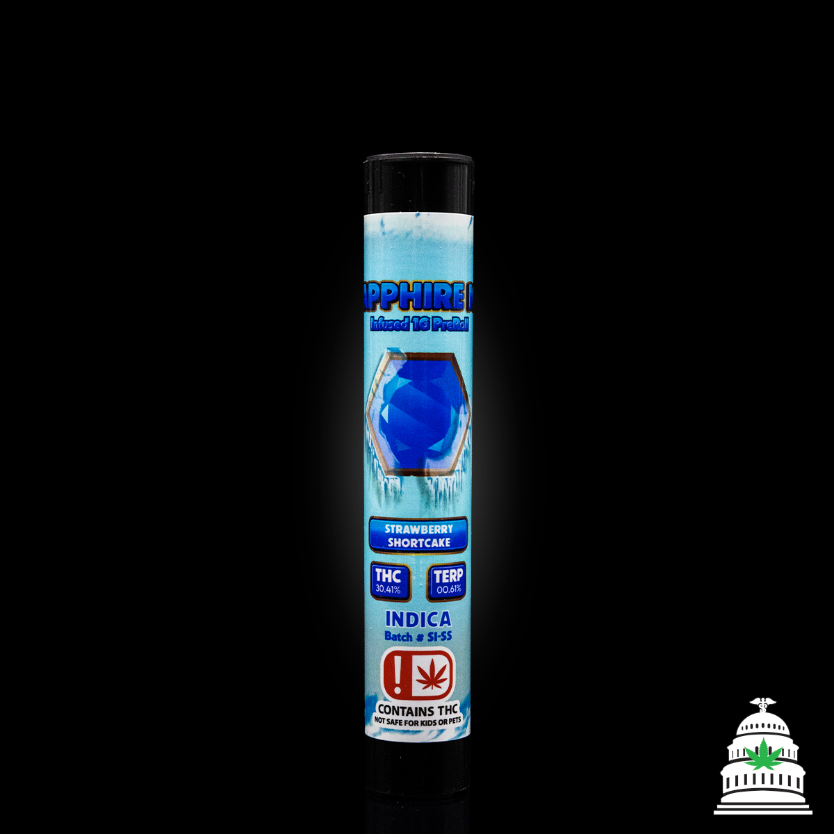 Photograph of product: Candy Cane Cookies - Sapphire Ice Infused Preroll