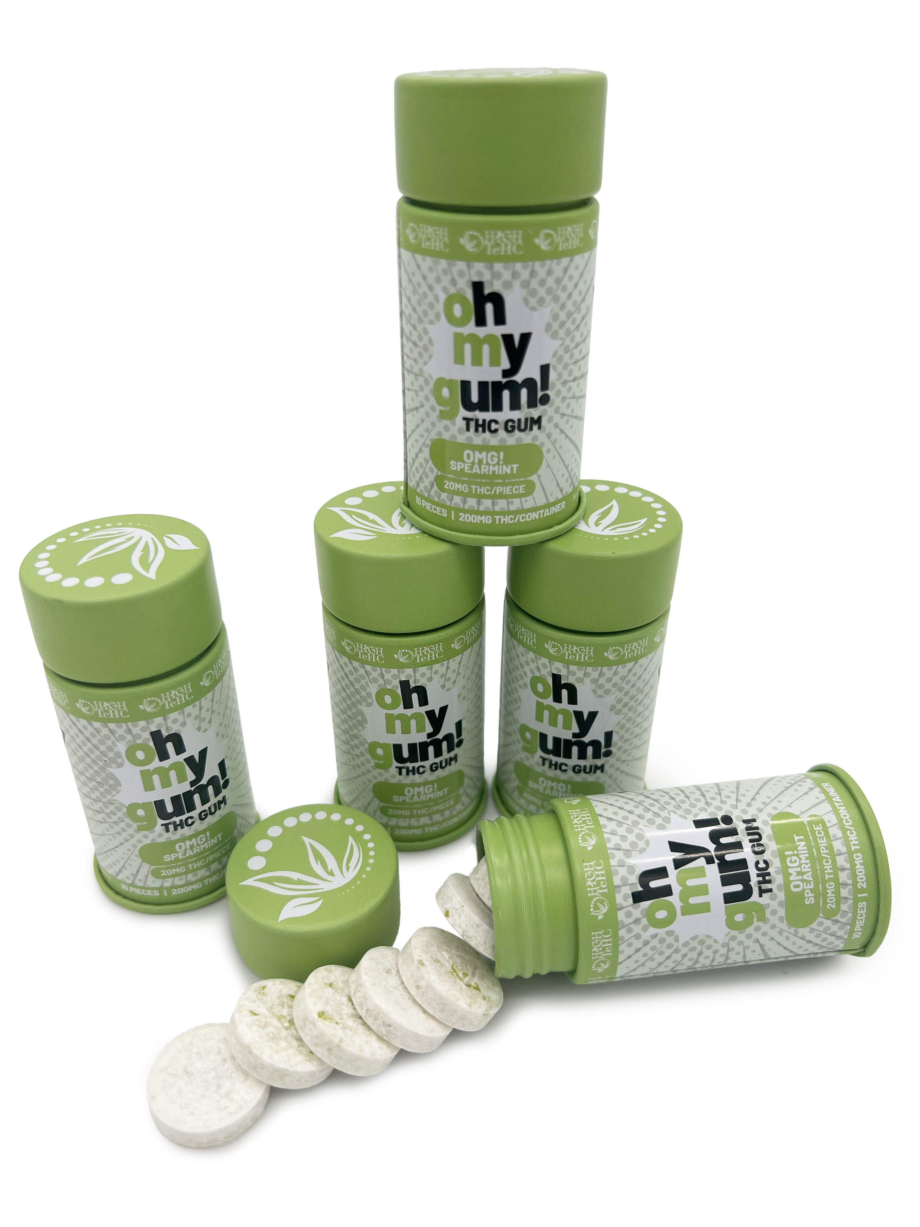 Photograph of product: CannaBrandz 200mg Oh My Gum | Spearmint
