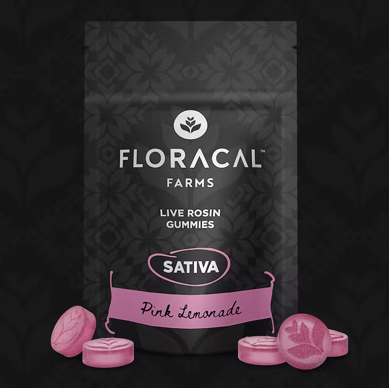 Photograph of product: Live Rosin Pink Lemonade Gummies 100mg (10-Pack | 10mg Each)