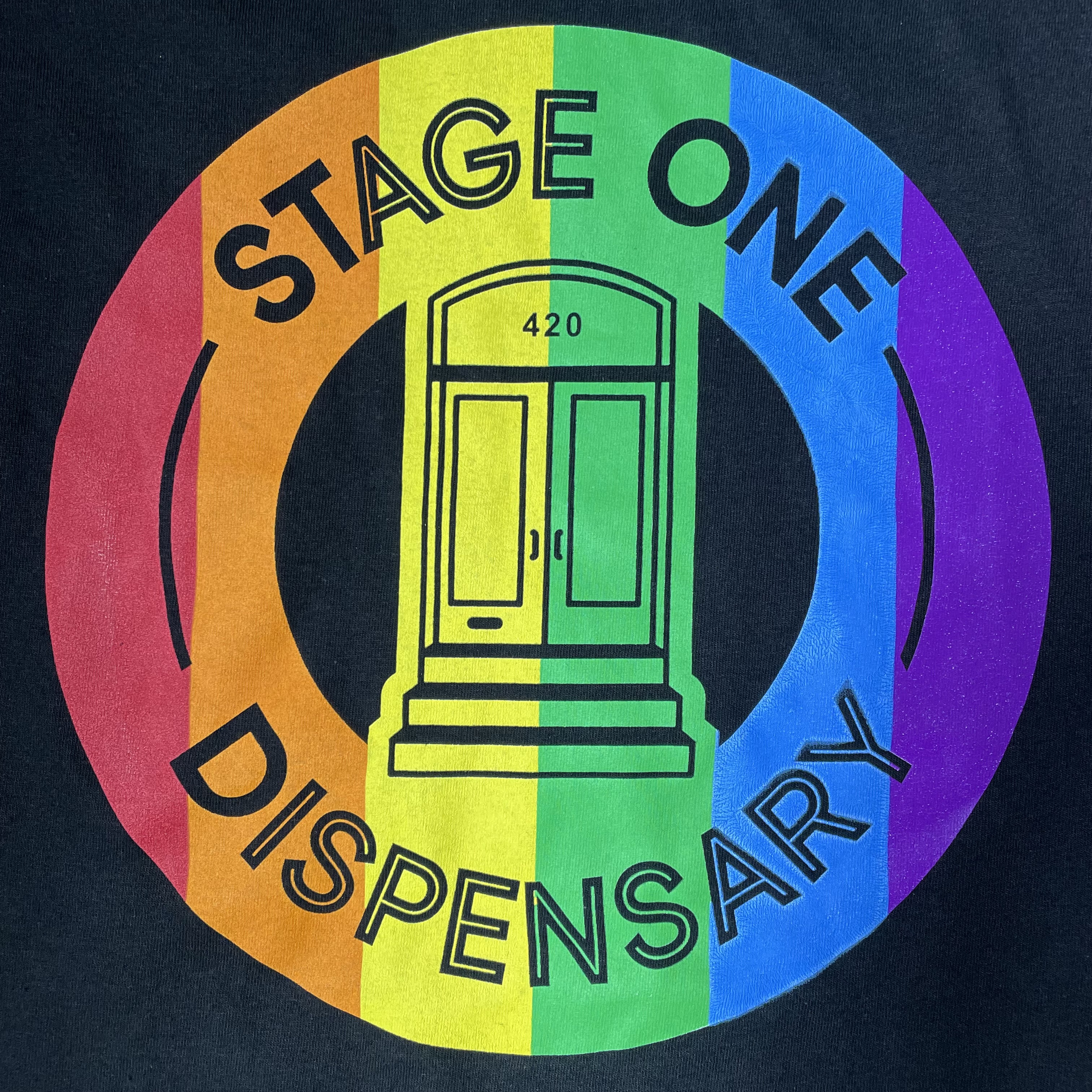 Photograph of product: Stage One Dispensary Rainbow Logo T-Shirt - M