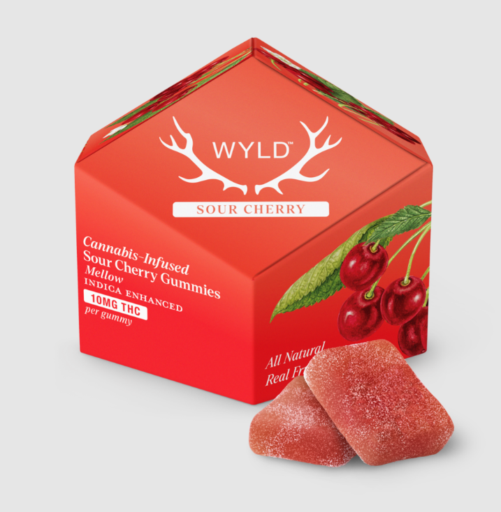 Photograph of product: Wyld   Sour Cherry Oui'd Gummies   10 Pack
