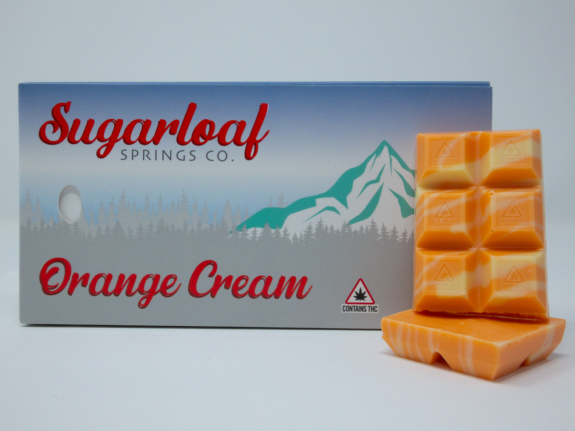 Photograph of product: SMS Orange Cream Chocolate Bar 100mg
