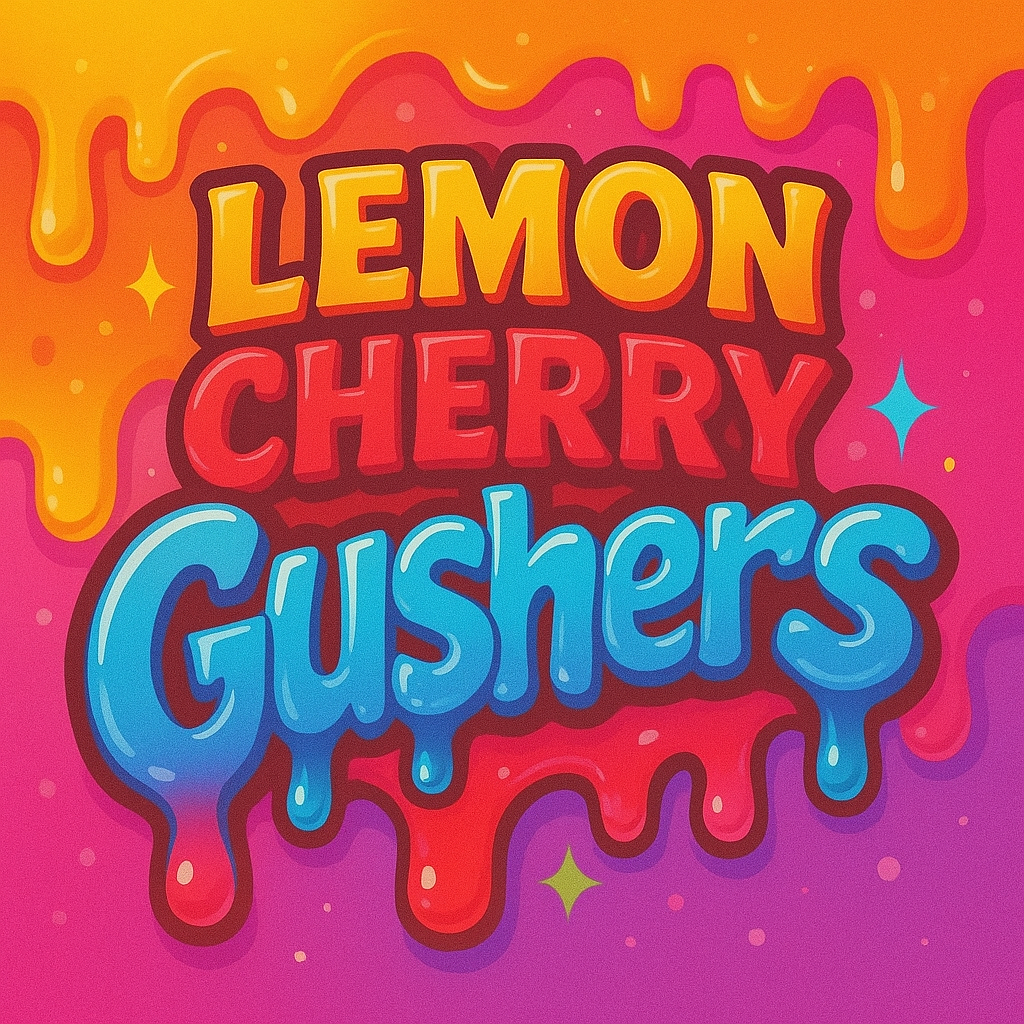 Photograph of product: DELI - Lemon Cherry Gushers - 28g