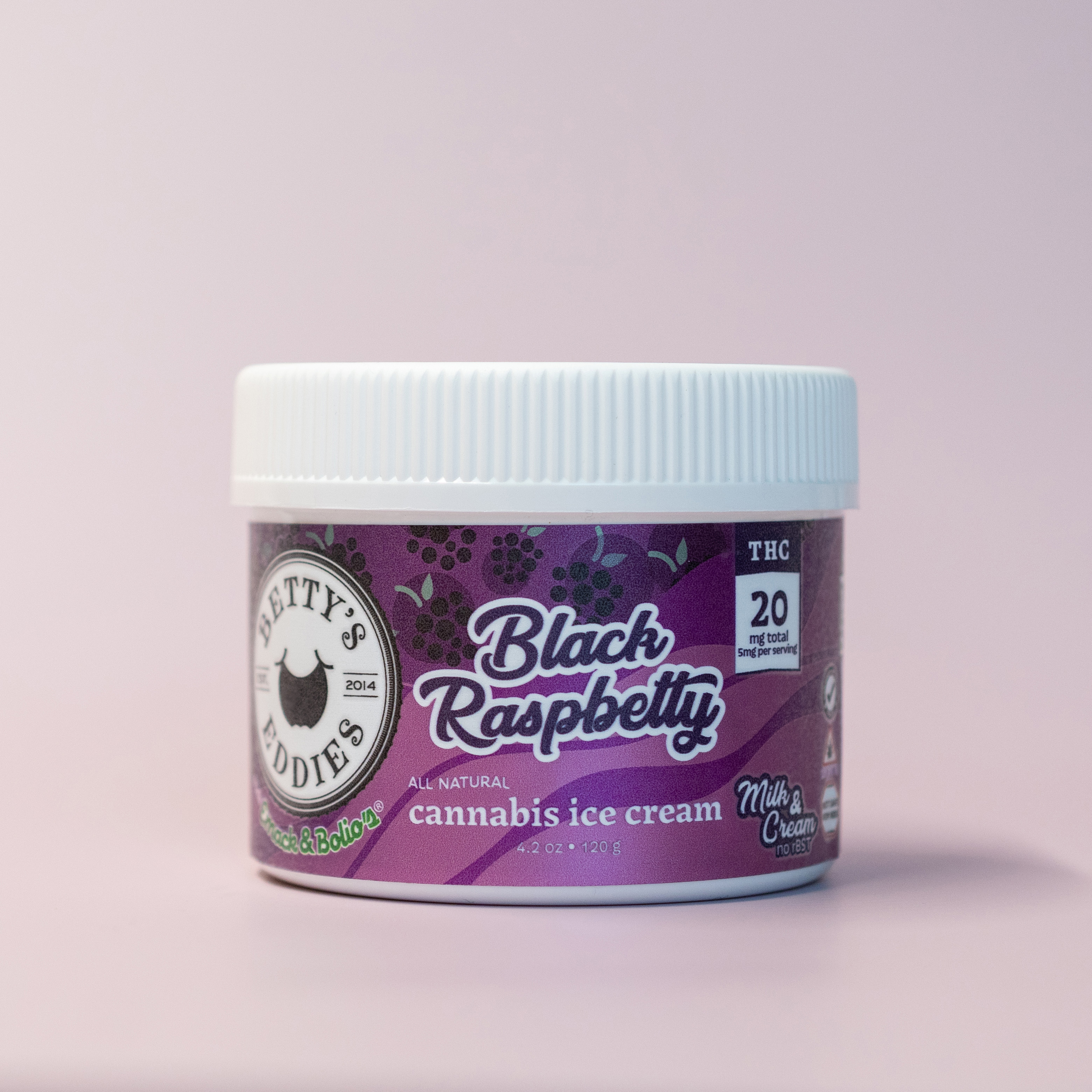 Photograph of product: Betty's Eddies | Black Raspberry | 20mg Ice Cream