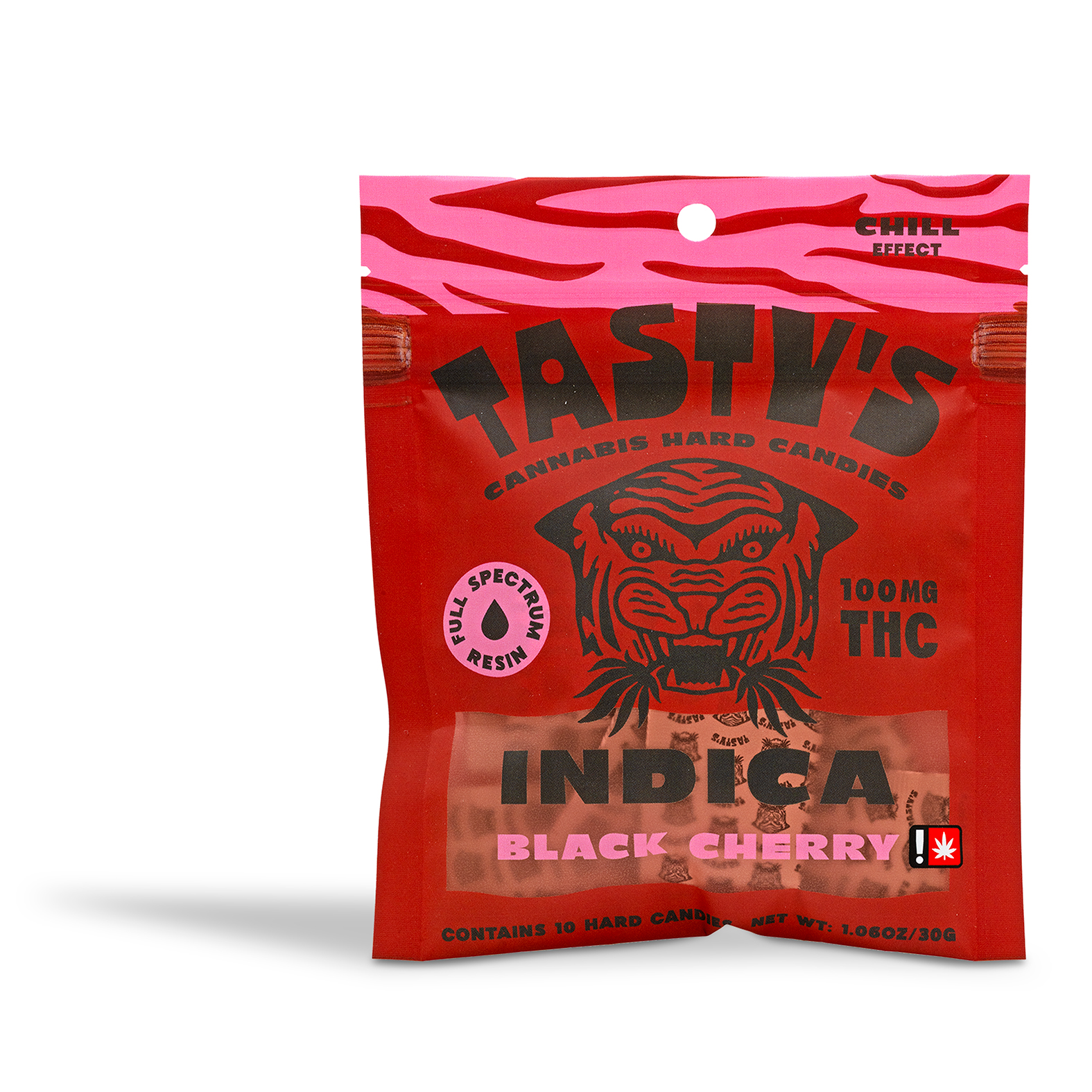 Photograph of Product: Tasty's - Black Cherry Hard Candies 100mg - 1.06oz