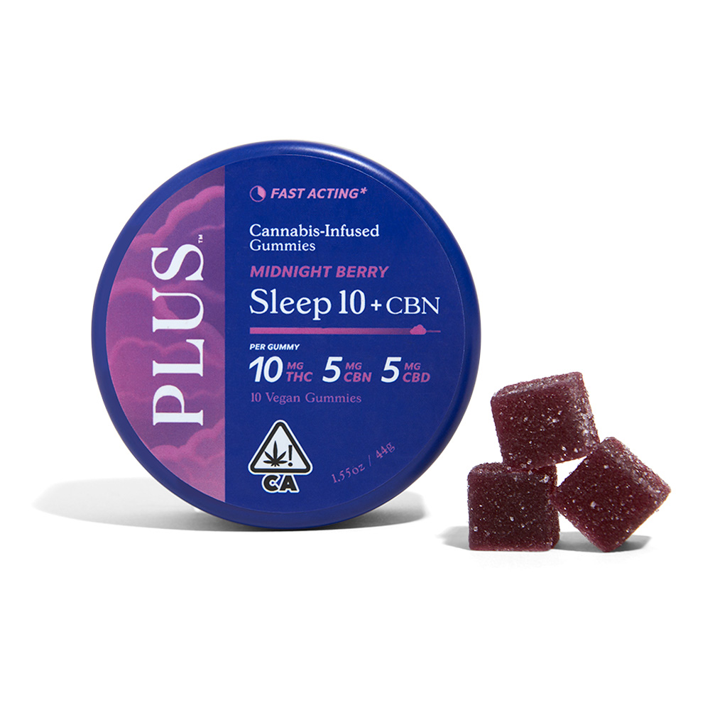 Photograph of product: 10:5:5 MIDNIGHT BERRY GUMMIES 10 PACK 100MG
