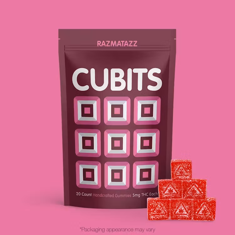 Photograph of product: Razmatazz Gummies 100mg 20pk