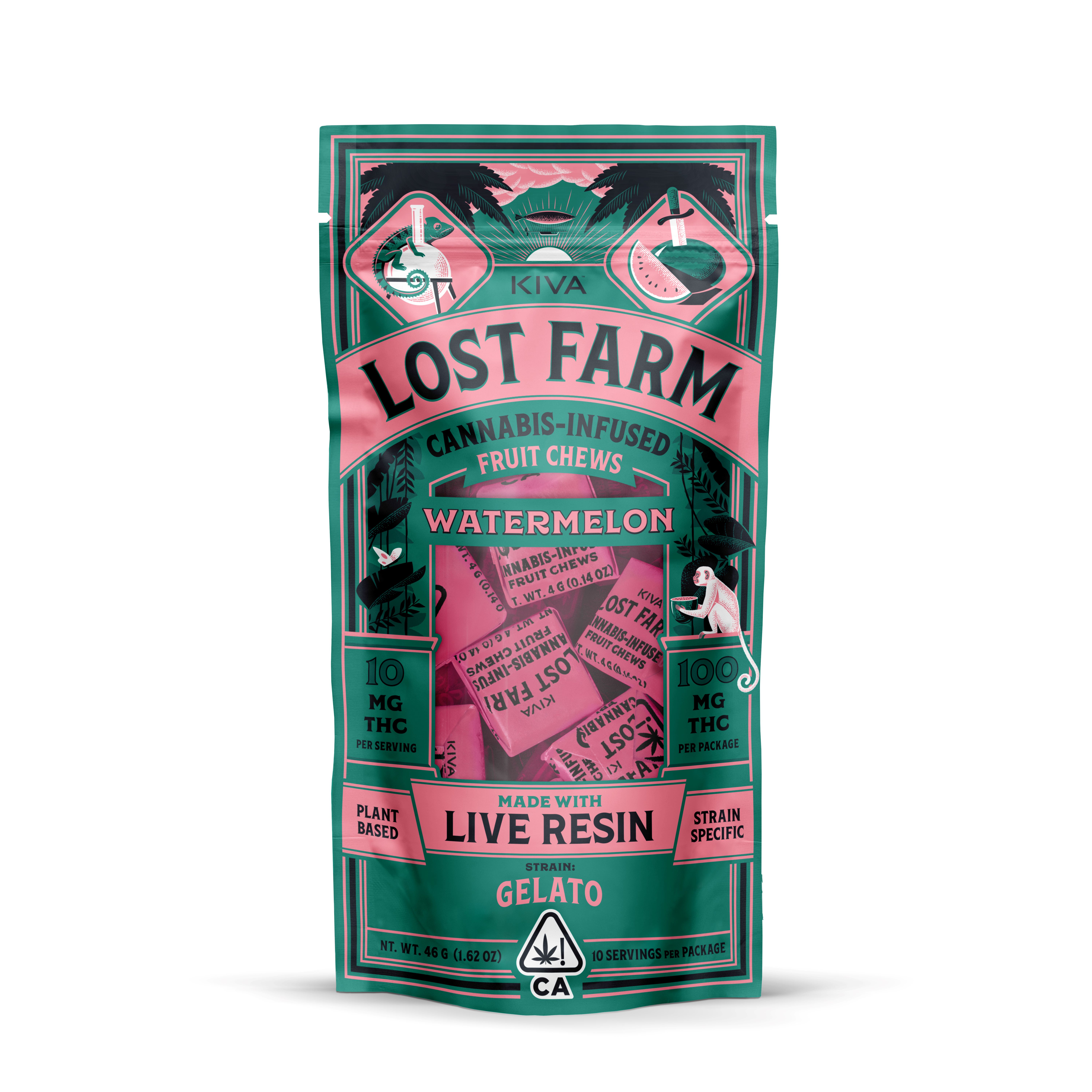 Photograph of product: Lost Farm - Watermelon (Gelato) Chews 100mg