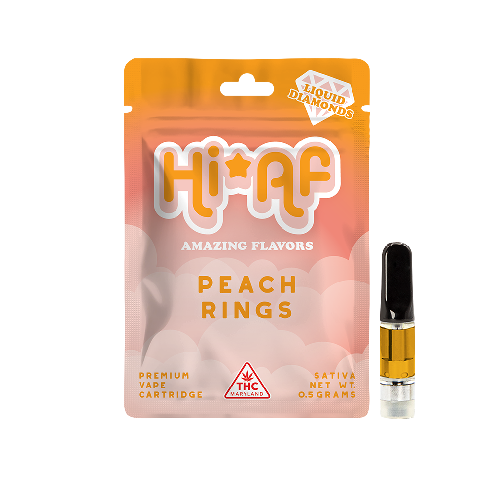 Photograph of product: Peach Rings Cart 0.5g - HiAF