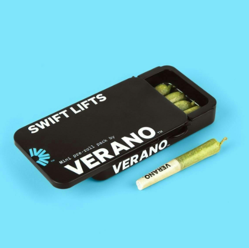 Photograph of product: Verano Pre-Rolls 2.5g 5pk Reserve Swift Lifts- Banana Muffin