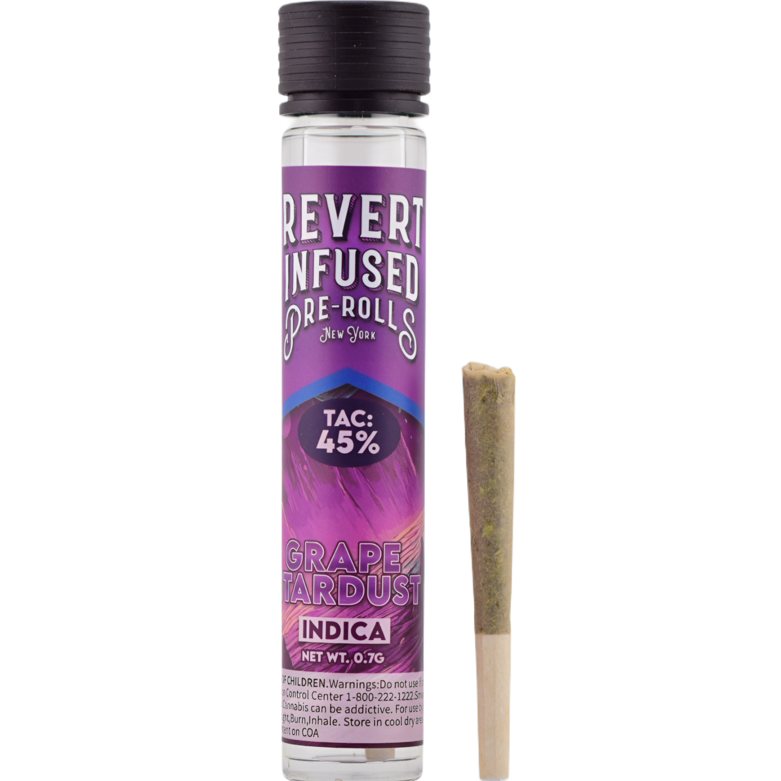 Photograph of product: Revert | Grape Stardust | Infused | Pre-Roll 45% TAC