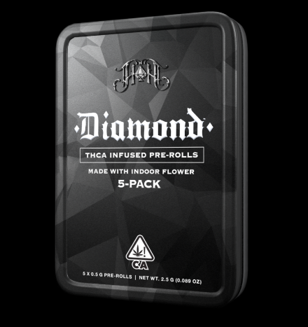 Photograph of product: HAZE BERRY .5G DIAMOND INFUSED PREROLL 5 PACK