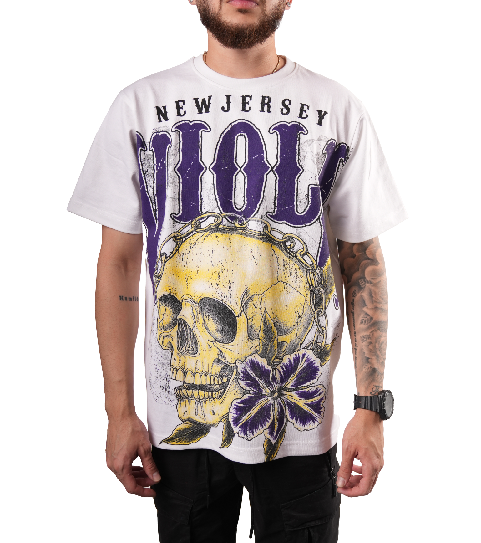 Photograph of product: Viola NJ White Tee - XL