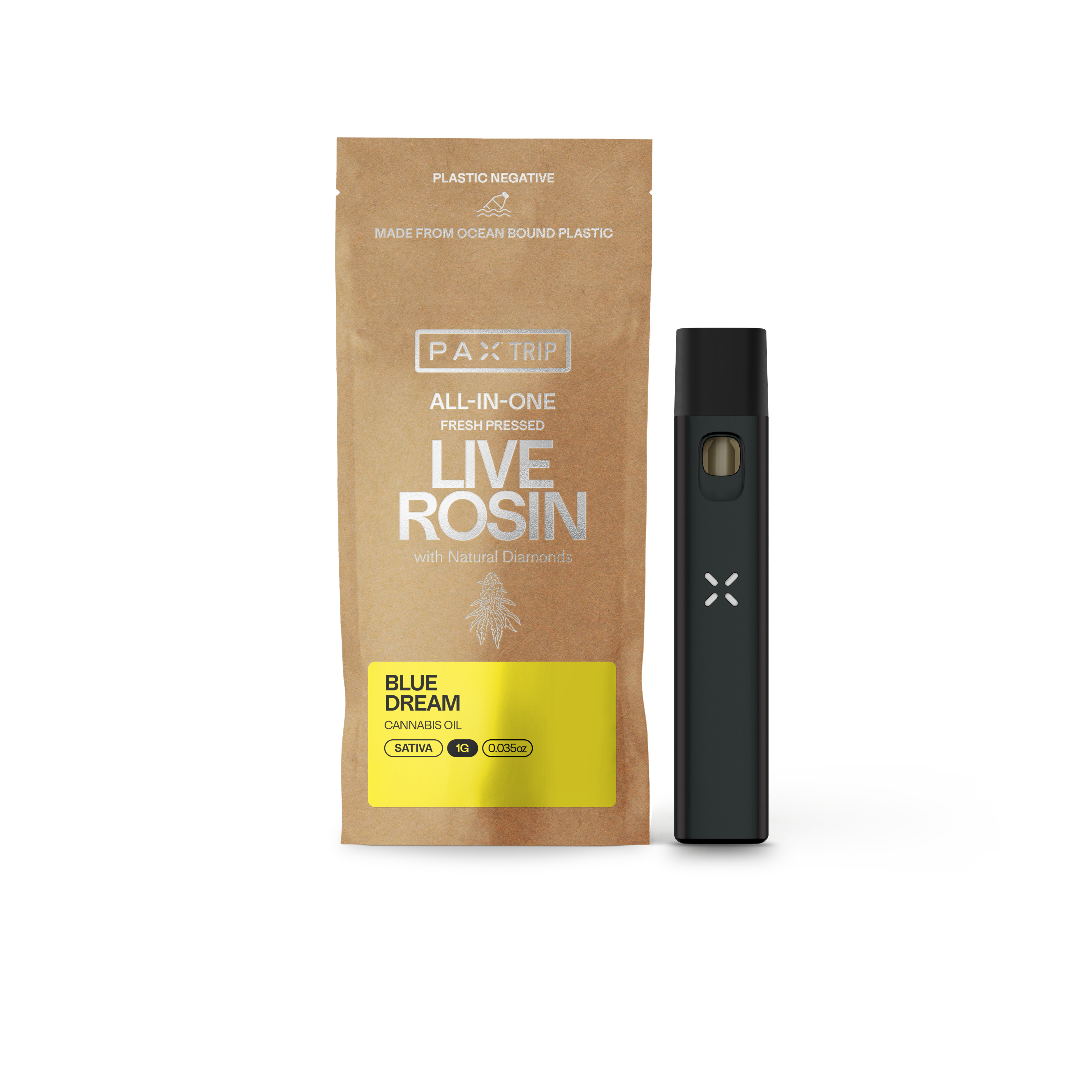 Photograph of product: 1000mg Live Rosin Disposable PAX | Blue Dream | Temple Hill Collective