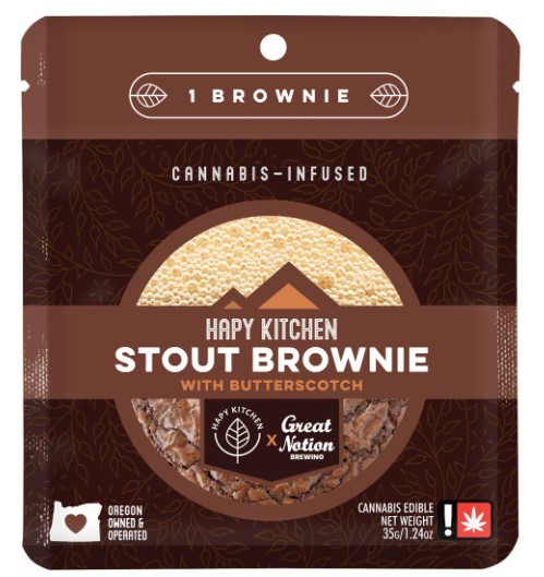 Photograph of product: Great Notion Stout Brownie | Butterscotch | 100mg