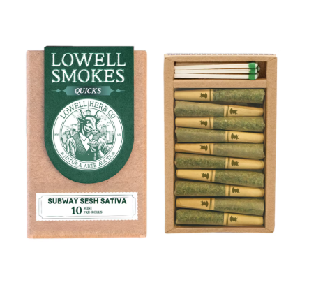 Photograph of product: Lowell | Subway Sesh | Pre-Roll Pk | 10 x .35g