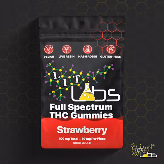 Photograph of product: Rec Lit Labs - Strawberry 100mg Full Spec