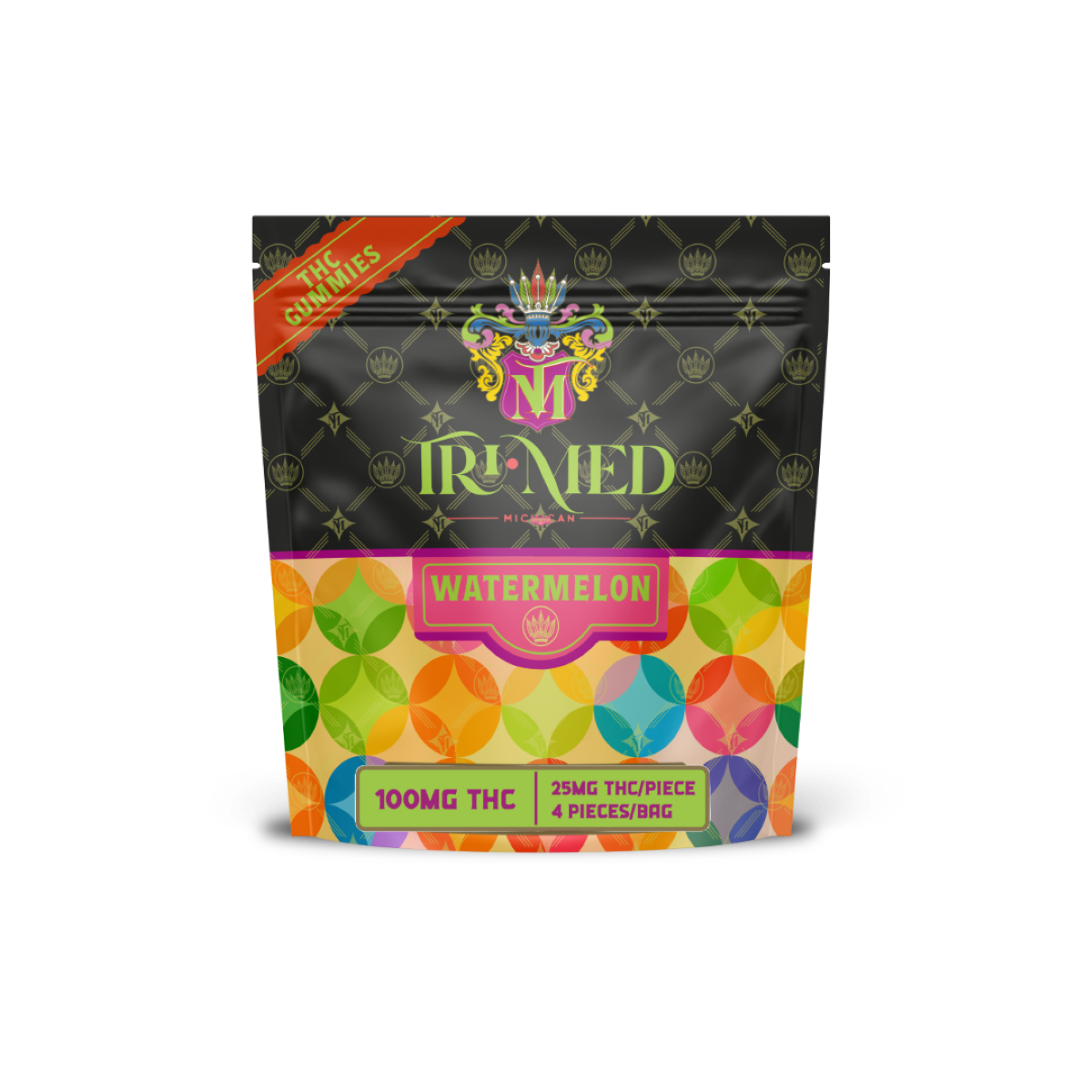 Photograph of product: TRI-MED - WATERMELON GUMMIES - 100MG